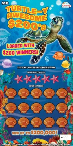 Turtle-y Awesome $200s scratch-off ticket