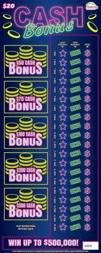 Cash Bonus scratch-off ticket