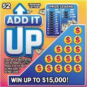 Add It Up scratch-off ticket