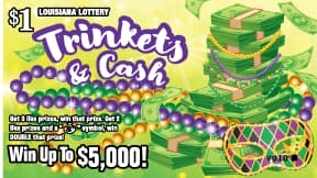 Trinkets & Cash scratch-off ticket