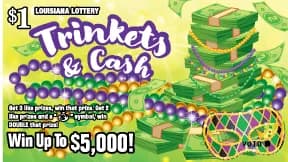 Trinkets & Cash scratch-off ticket