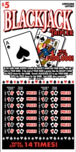 Blackjack Tripler scratch-off ticket
