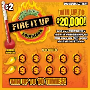 Fire It Up scratch-off ticket