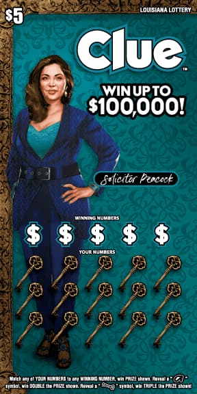 Clue scratch-off ticket