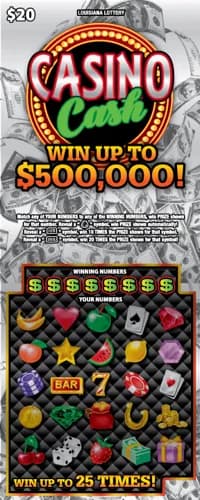 Casino Cash scratch-off ticket
