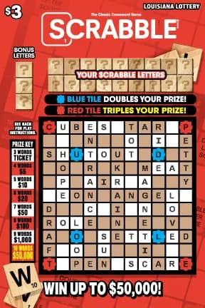 Scrabble Crossword scratch-off ticket