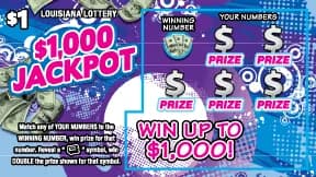 $1,000 Jackpot scratch-off ticket