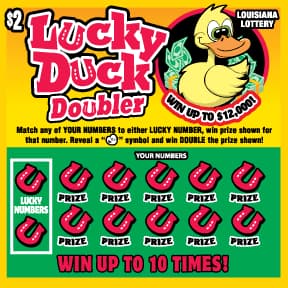 Lucky Duck Doubler scratch-off ticket