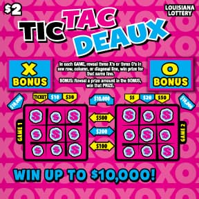 Tic Tac Deaux scratch-off ticket