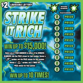 Strike It Rich scratch-off ticket