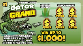 Gator Grand scratch-off ticket