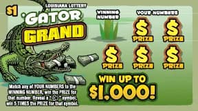 Gator Grand scratch-off ticket