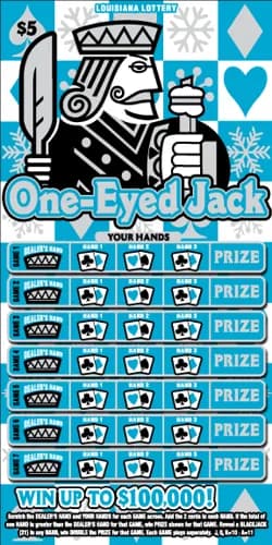 One-Eyed Jack scratch-off ticket