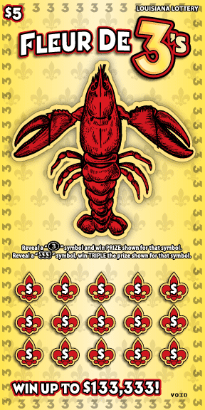 Fleur De 3'S scratch-off ticket