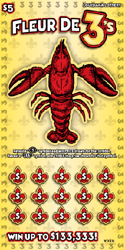 Fleur De 3'S scratch-off ticket
