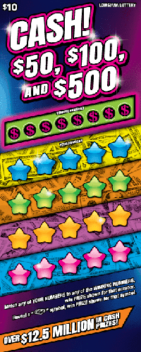 Cash! scratch-off ticket