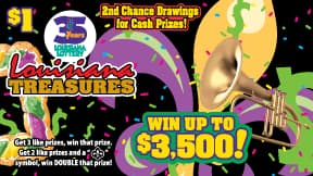 Louisiana Treasures scratch-off ticket