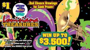 Louisiana Treasures scratch-off ticket