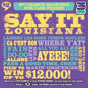 Say It Louisiana scratch-off ticket