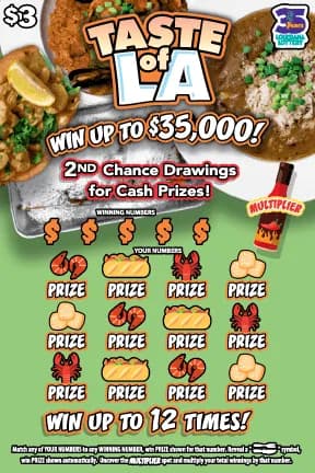Taste Of La scratch-off ticket