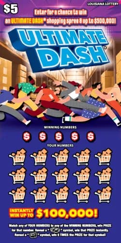 Ultimate Dash scratch-off ticket