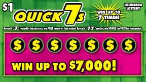 Quick 7s scratch-off ticket