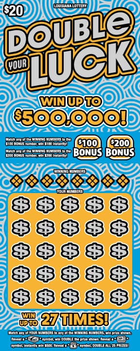 Double Your Luck scratch-off ticket