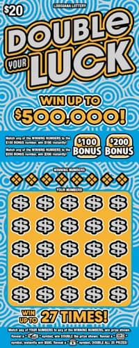 Double Your Luck scratch-off ticket