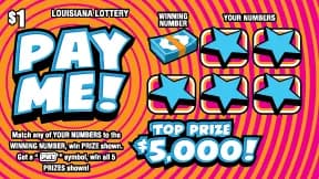 Pay Me! scratch-off ticket