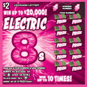Electric 8s scratch-off ticket