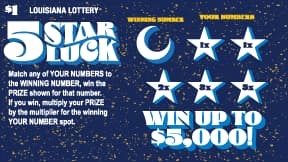 5 Star Luck scratch-off ticket