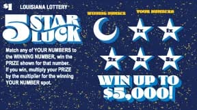 5 Star Luck scratch-off ticket