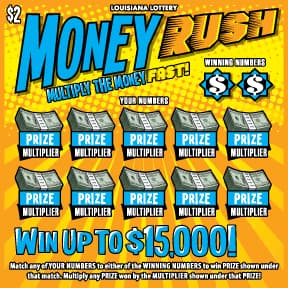 Money Rush scratch-off ticket