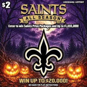 Saints All Seasons scratch-off ticket