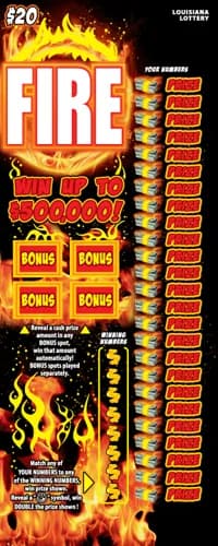 Fire/Ice scratch-off ticket