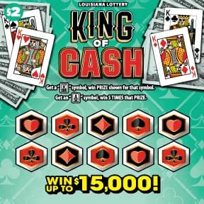 King Of Cash scratch-off ticket