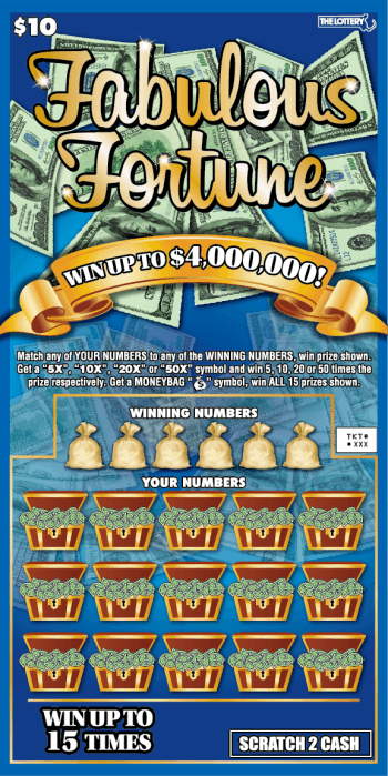 Fabulous Fortune scratch-off ticket