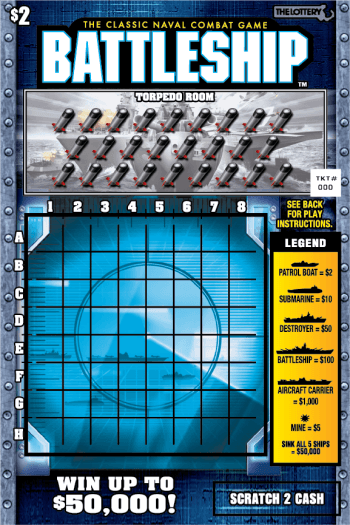 BATTLESHIP™ scratch-off ticket