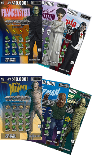 Universal Monsters ™ scratch-off ticket