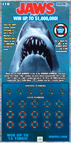 JAWS scratch-off ticket