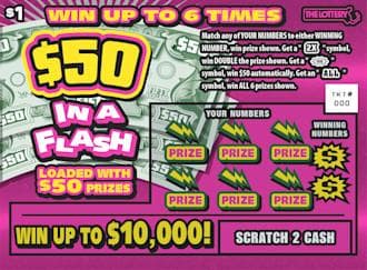 $50 in a Flash scratch-off ticket