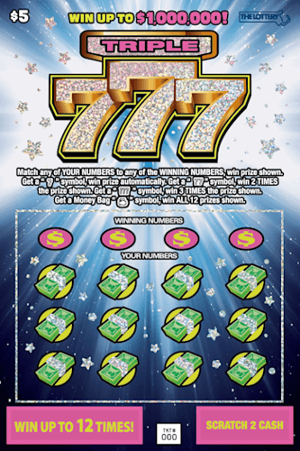 TRIPLE 777 scratch-off ticket