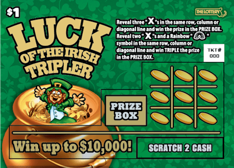 LUCK OF THE IRISH TRIPLER scratch-off ticket