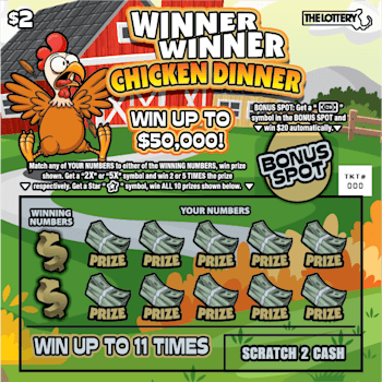 WINNER WINNER CHICKEN DINNER scratch-off ticket