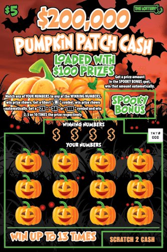 $200,000 HALLOWEEN scratch-off ticket