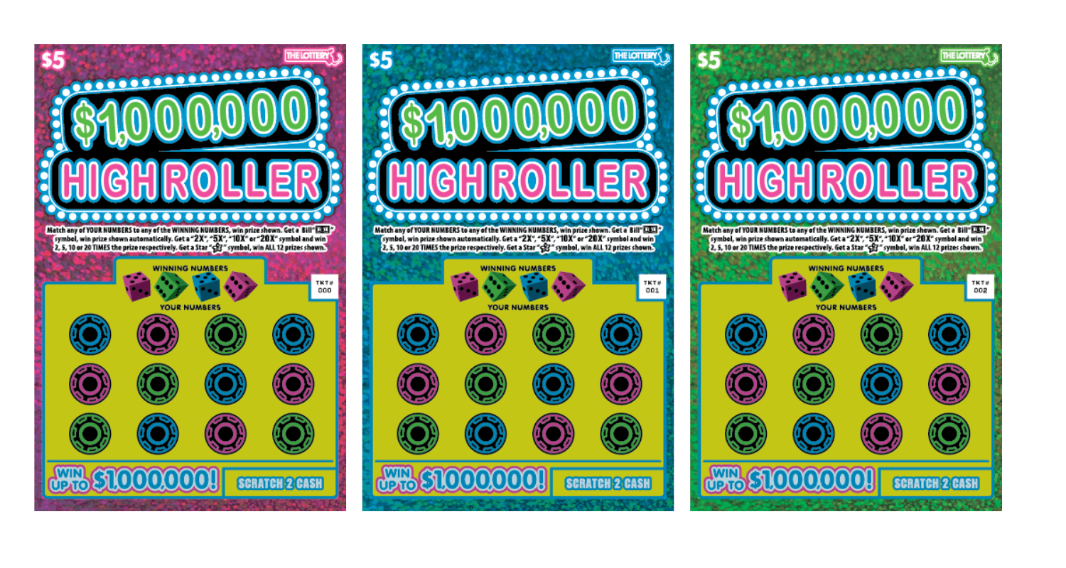 $1,000,000 HIGH ROLLER scratch-off ticket