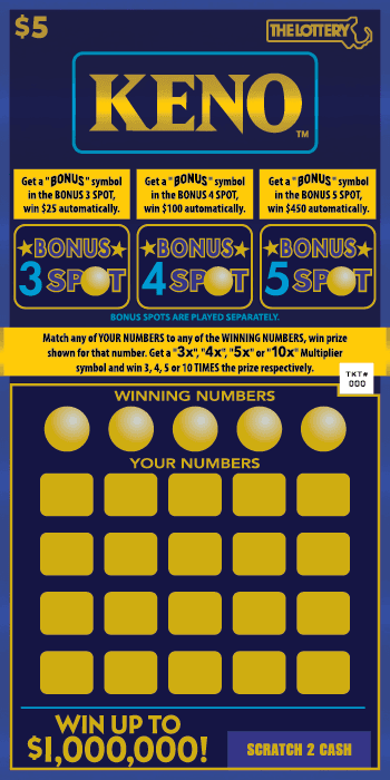 KENO™ scratch-off ticket