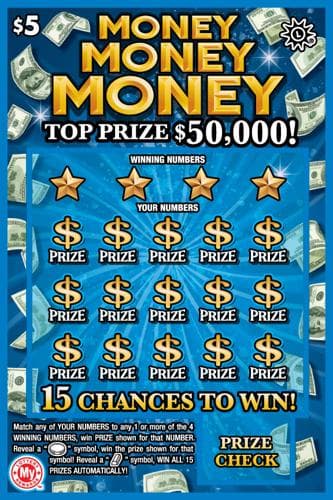 Money Money Money scratch-off ticket