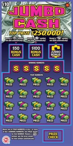 Jumbo Cash scratch-off ticket