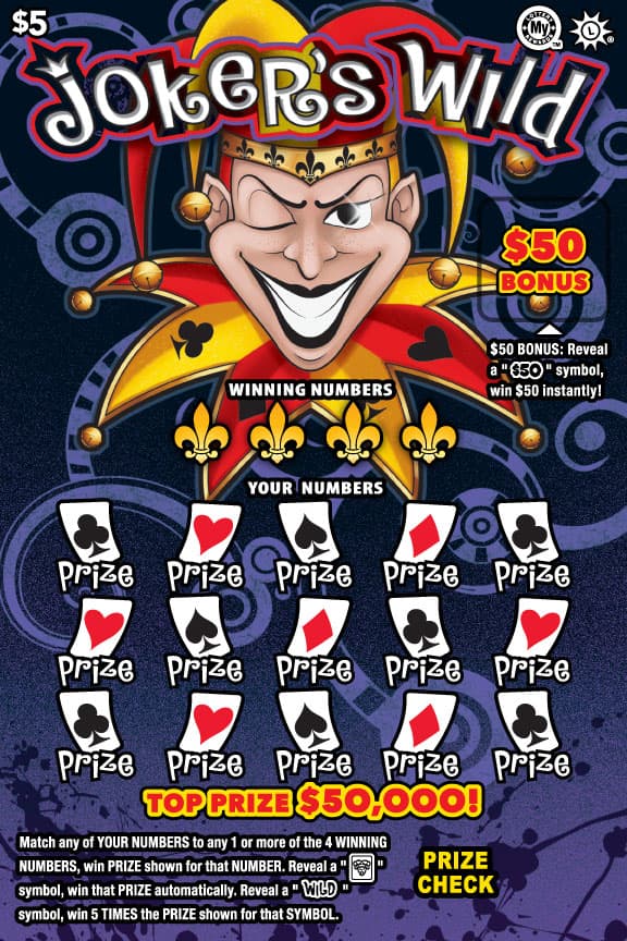 Joker's Wild scratch-off ticket